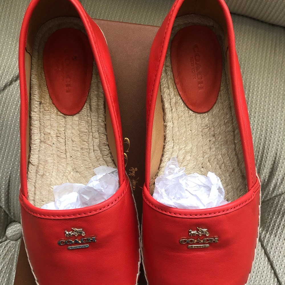 SOLD Coach Rhodelle loafer watermelon 7.5 NWB - Picture 9 of 12